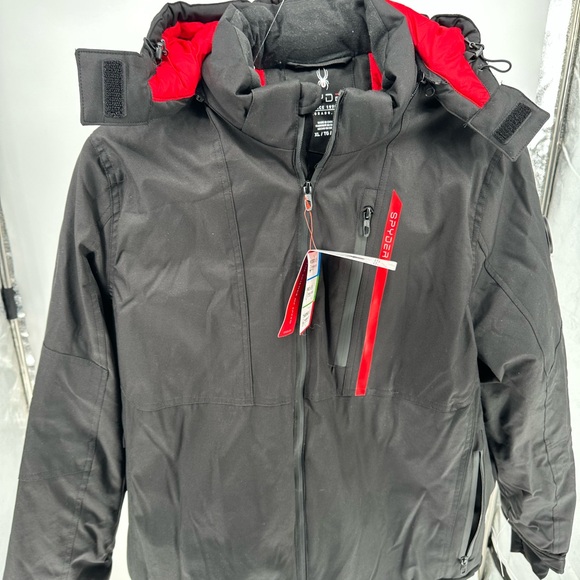 Spyder Other - Spyder Black Jacket with White Logo and Red Accent